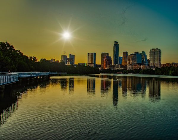 Setting Sun in Austin