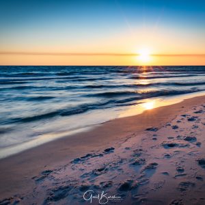 Footprints at Sunset