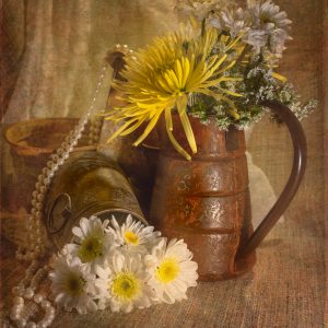 Pearls, Daisies, and Copper Pots