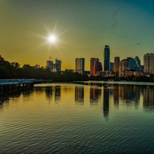 Setting Sun in Austin